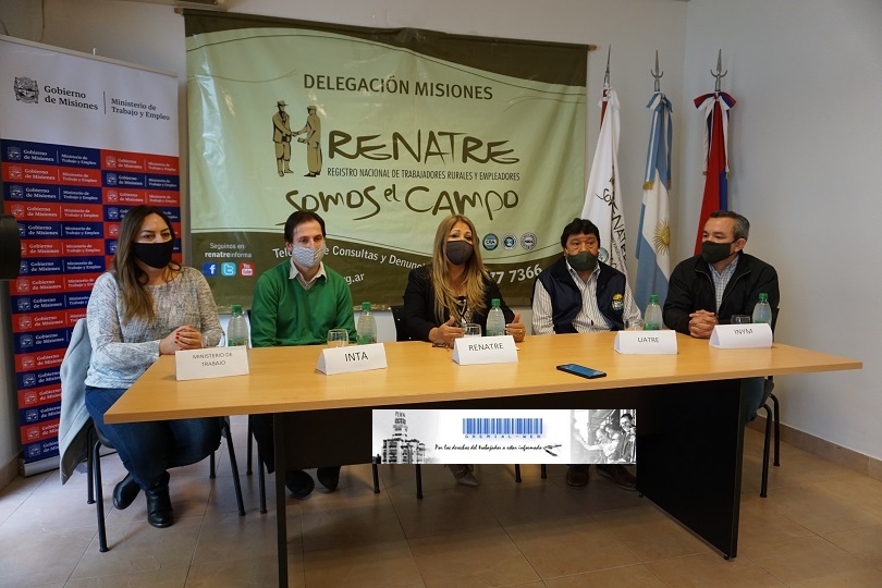 El Renatre- Ministerio de Trabajo-INTA-UATRE e INYM capacitaran a trabajadores tareferos en seis municipios de la provincia