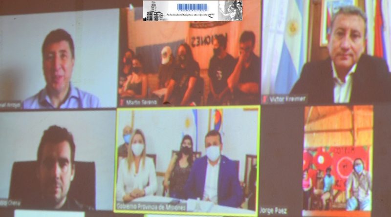 Videoconferencia de la firma del acuerdo entre la Provincia y Nación