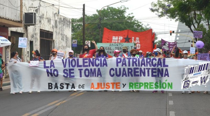 Marcha en contra de la violencia patriarcal, el ajuste y la represión